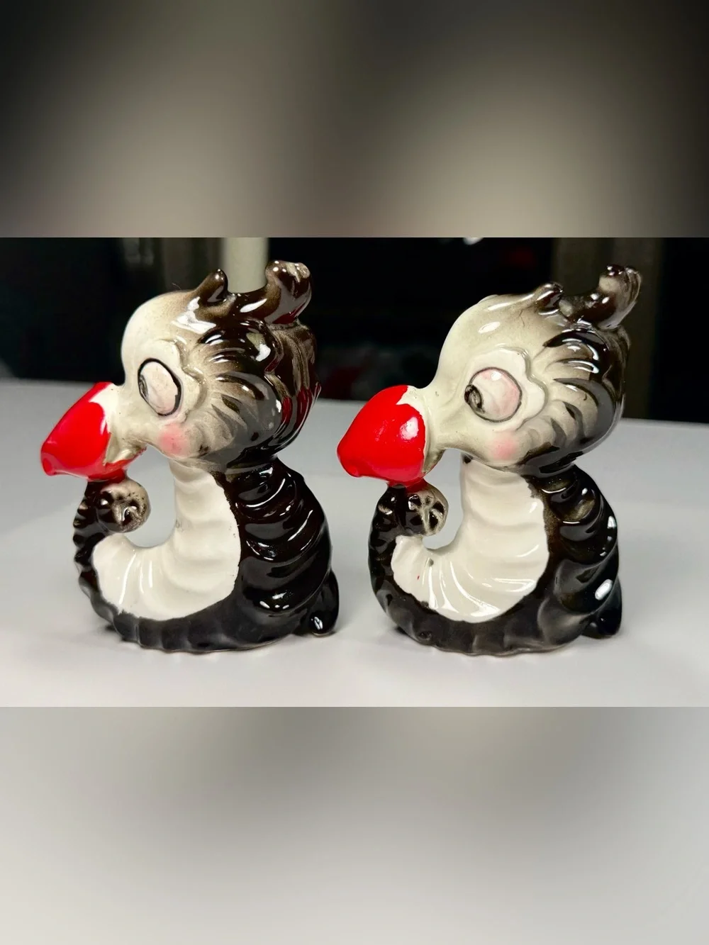 Very Rare 50s Era Anthropomorphic Artmark (?) Seahorses Salt & Pepper Shaker Set